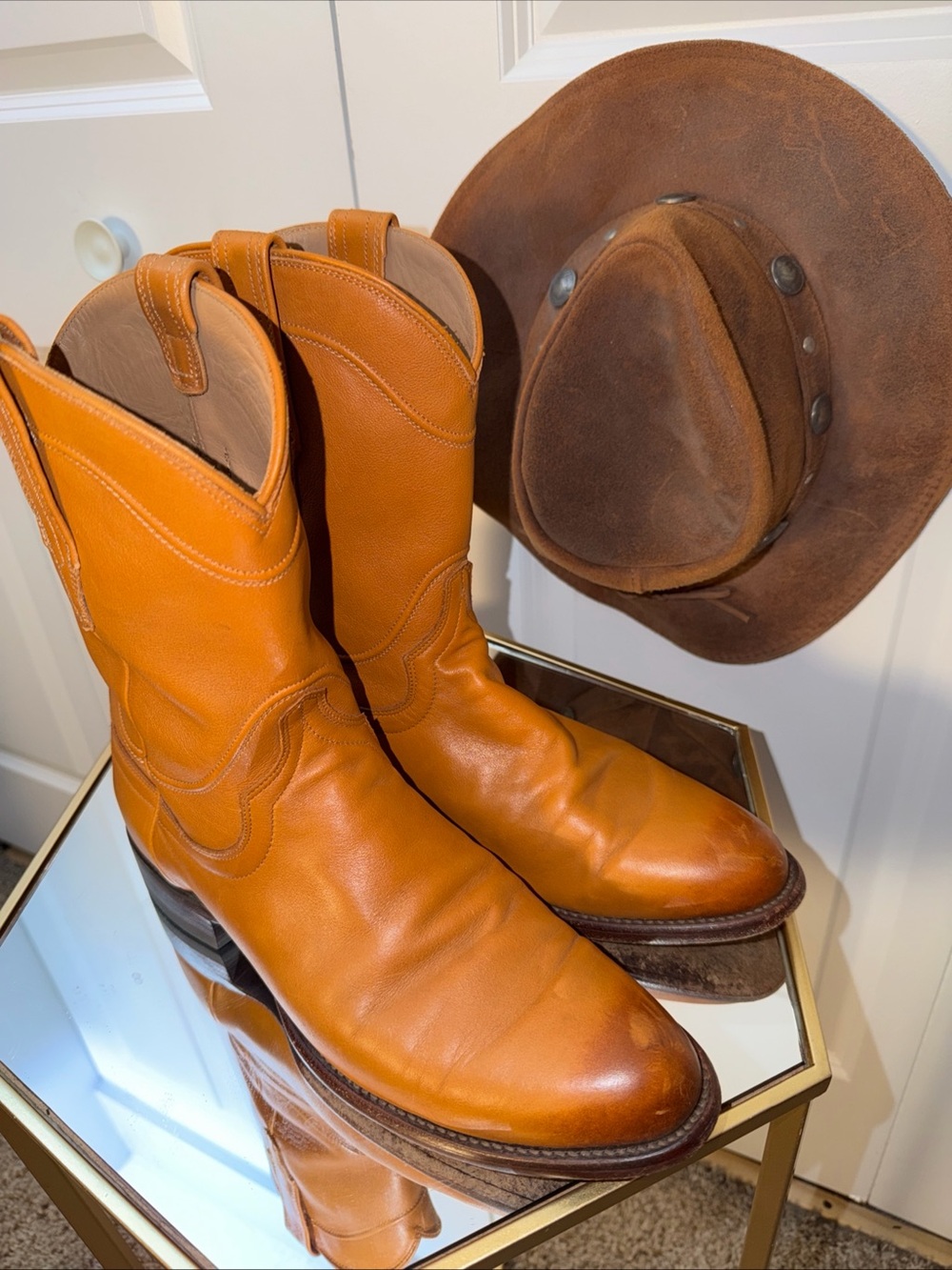 Tecovas handmade Men's Western Leather Cowboy Boots - Tan 10D